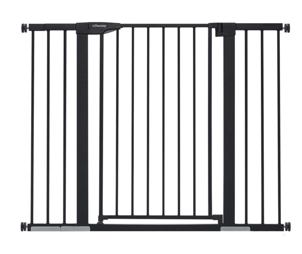 Comomy Türschutzgitter (75–124 cm) zum Klemmen für Sicherheit im Haushalt mit Baby und Tieren